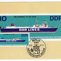 3) DDR - Maximumkarte 1982 - MiNr. 2710 - Hochseeschiffe-Motorschiff Fichtelberg