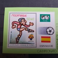 Mocambique Fussball WM 1982 Block 13 * *