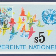 3) UNO Wien Maximumkarte - MK 4/1979 - MiNr. 4 - Vogelzug