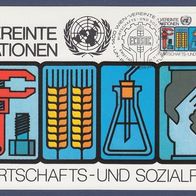 13) UNO Wien Maximumkarte - MK 9/1980 - MiNr. 14 - Wirtschafts- und Sozialrat (1)