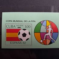 Kuba Fussball WM 1982 Block 66 * *