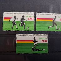 Mexiko Fussball WM 1982 Satz 1825/27 * *