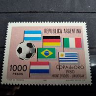Argentinien Fussball Goldpokal Uruguay 1980 Einzelwert 1502 * *