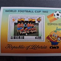 Liberia Fussball WM 1982 Block 96 * *