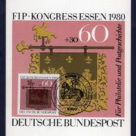 8) BRD - Maximumkarte 1980 - MiNr. 1065 - FIP Kongress Essen-Posthausschild (3)
