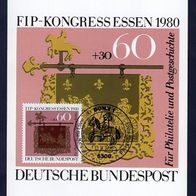 9) BRD - Maximumkarte 1980 - MiNr. 1065 - FIP Kongress Essen-Posthausschild (4)