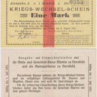 Marten-Notgeld-Westfahlen 1Mark vom 11.08.1914 bis 01.07.1915, Nr.0955