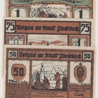 Medebach-Notgeld 25, 50 Pfennig und 1Mark vom 02.09.1921, 3Scheine