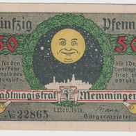 Memmingen-Notgeld 50 Pfennige vom 01.11.1918 bis1.12.1919,
