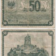 Minden-Notgeld 50 Pfennig vom 17.07.1917 gebrauchte Erhaltung