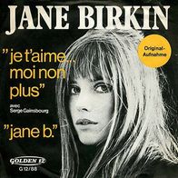 Jane Birkin/ Serge Gainsbourg - Je T´aime... Moi Non Plus 45 single 7" 1969