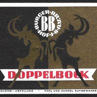 ALT ! Bieretikett "Doppelbock" Bürgerbräu † 2007 Hof (Saale) Oberfranken Bayern