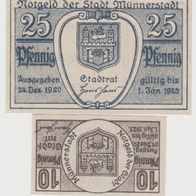 Münnerstadt-Notgeld 10,25Pfennig vom 24.12.1920 bis 01.01.1925