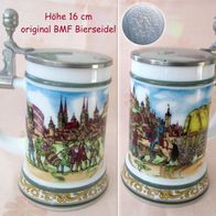 BMF Bierseidel Mittelaltermotiv * Bierkrug mit Zinndeckel