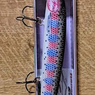 Neu! Rapala Husky Jerk schwebend HJ-14RT Wobbler F: Regenbogenforelle L: 14cm G: 18g