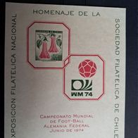Chile Fussball WM 1974 Gedenkblatt