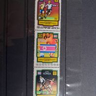 Korea Nord Fussball WM 1978 / 1982 Dreierstreifen 2033/34 * *