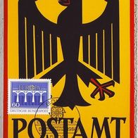 52) BRD - Maximumkarte 1984 - MiNr. 1210 - Europa CEPT - Postamt (2)