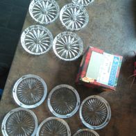 2x 6 Untersetzer aus Bleikristall