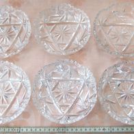 6 Kristall Teller * Dessertteller Ø 14 cm