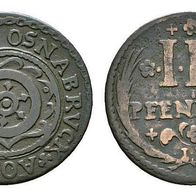Osnabrück-Stadt 3 Pfennig 1726, Selten !!!