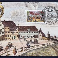 68) BRD - Maximumkarte 1984 - MiNr. 1229 - Tag der Briefmarke-Posthaus Augsburg (3)