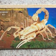 Holzpuzzle 3D Puzzle Skorpion Wood Craft Assembly NEU / OVP