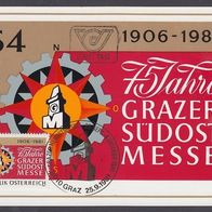 4) Österreich - Maximumkarte 1981 - MiNr. 1682 - 75 Jahre Grazer Südost-Messe