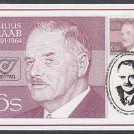 6) Österreich - Maximumkarte 1981 - MiNr. 1690 - 90. Geburtstag von Julius Raab