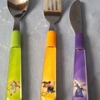 Kinderbesteck Messer Gabel Löffel 3 teilig Zauberer Hexe Fee §