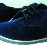 Damen Schuhe Schnurschuhe Samt Dunkel Blau Gr.40 Graceland