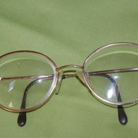 Damen-Brille, rund, goldfarben