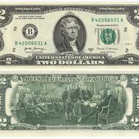 USA - Banknoten - 2 Dollars - 2017 A - " SERIE B " - - UNC