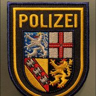 Abzeichen Patch Polizei gelb Saarland original mit Klett