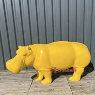 Yoga Nilpferd Figur Aus Harz - Lustige 3D Skulptur Für Garten Und Desktop