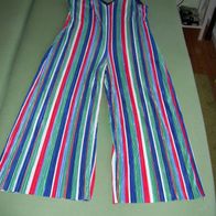 Bershka Overall Bunt Gestreift Plissee Knitterfrei Gr. M Weit fallend