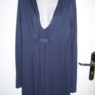 Bloom Cashmere Blends Tunika Longshirt Dunkelblau Gr. L Ausgefallene Vorderansicht