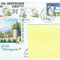 Bund Dekorativer GA-Brief 105. Dts. Philatelistentag Wernigerode MiNr. 2387 gelaufen