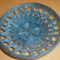 Rattankorb, Bastkorb, grün, rund, oben ca. 20 cm Durchmesser