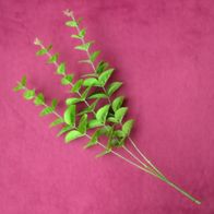 Künstlicher Eucalyptus Zweig 49 cm grün Kunstblume Blätter Kunst Pflanze Deko
