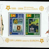Sri Lanka Michel Block 102 Postfrisch * * - 50 Jahre Europamarken