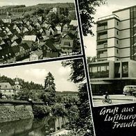 57258 Freudenberg / Siegerland 3 Ansichten 1974 Schloßberg - Hotel , Der Flecken