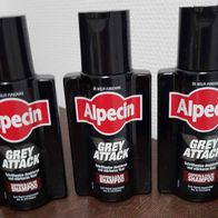 3x 200 ml Alpecin Grey Attack Coffein & Color Shampoo