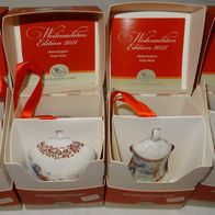 D Hutschenreuther Sammeledition 2xWeihnachtsglocke 2xWeihnachtskugel 4 verschiedene S