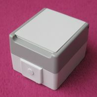 Siemens Steckdose Klappdeckel 1-fach 5UB4711 DELTA Fläche IP44 Feuchtraum grau