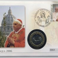 Vatikan NB Medaillenbrief Ostern 2006, Papst Benedikt XVI./ PASQUA 2006