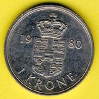 Dänemark 1 Krone 1980