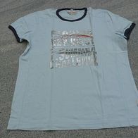 Bluy T-Shirt hellblau mit Aufdruck in Silber und Stickerei Gr. L