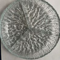 Glas Schale Vintage - 3fach unterteilt für Knabbereien, Gebäck - Ø 24 cm