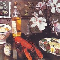 2) South Africa (RSA) - Maximum Card 1985 - MiNr. 667 - Pic-Still life with lobster